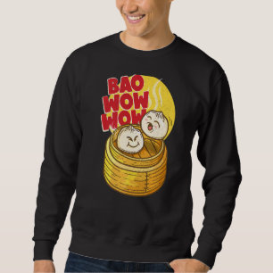 Moletom Bao Wow Baozi Comida chinesa calça soma vapor asiá
