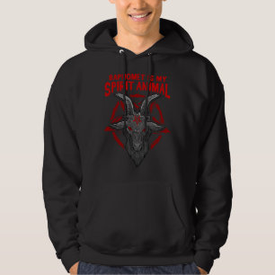 Moletom Baphomet É Meu Animal Espiritual Eu Sou Goat Satan