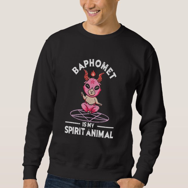 Moletom Baphomet É O Meu Espírito Oculto De Capim Satânico (Frente)