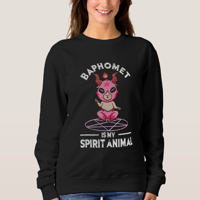 Moletom Baphomet É O Meu Espírito Oculto De Capim Satânico (Frente)