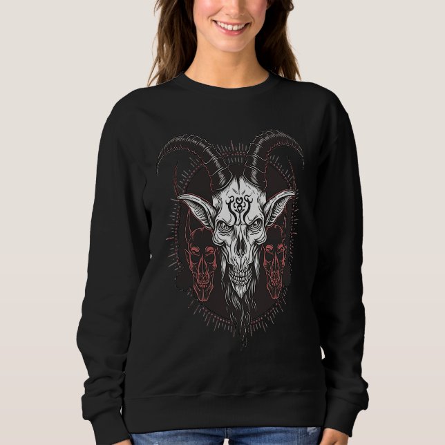 Moletom Baphomet Evil  Occult Devil Head (Frente)