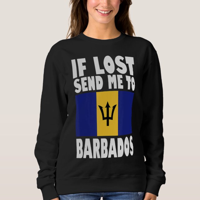 Moletom Barbados Flag Se perdido me envie para Barbados (Frente)