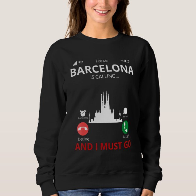 Moletom Barcelona chama Espanha Souvenir (Frente)