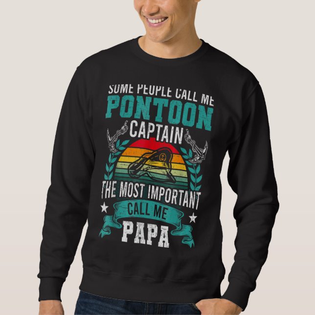 Moletom Barco Pontoon Capitão Papa Pontooning (Frente)