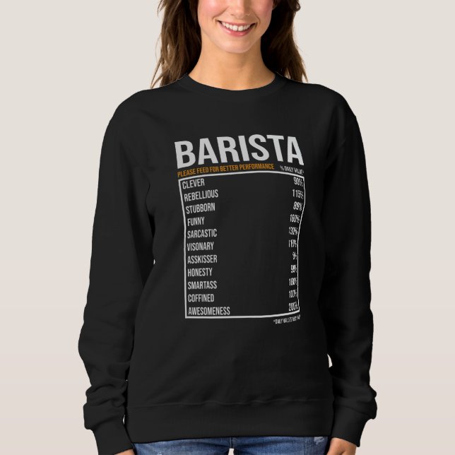 Moletom Barista Job Daily Value  Barista (Frente)