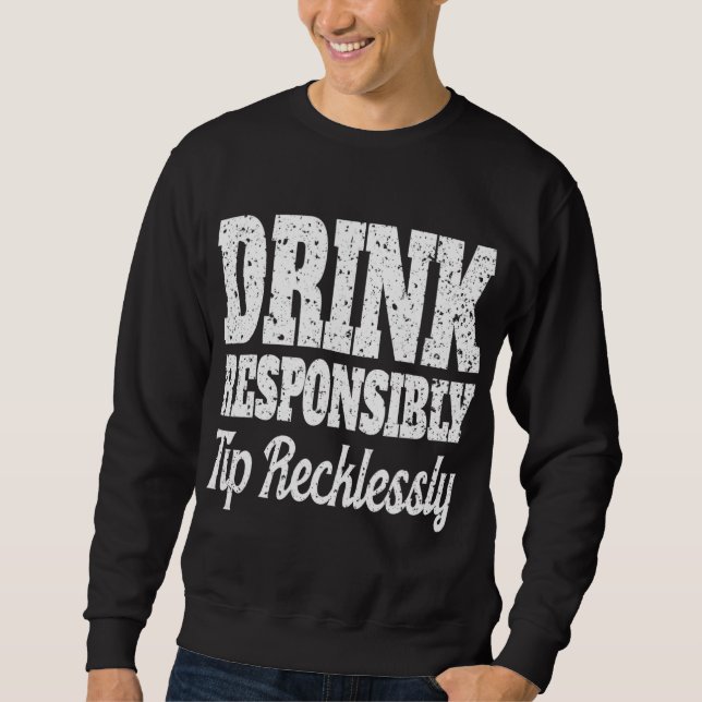 Moletom Barman Engraçado Bebe Barman Responsavelmente G (Frente)