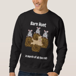 Moletom Barn Hunt em busca de ratos com Cairn Terrier