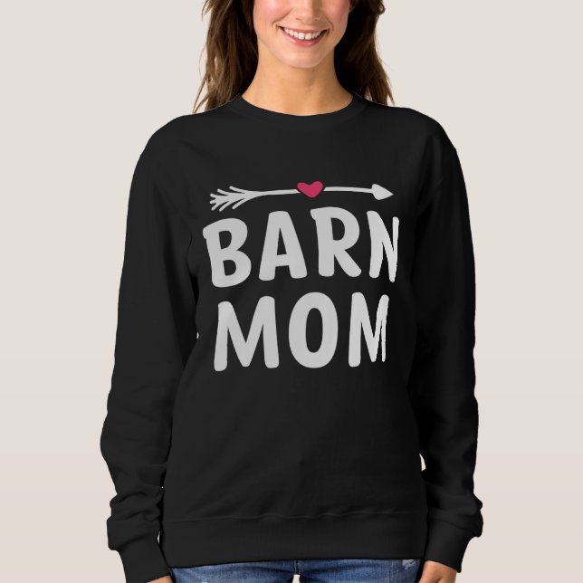 Moletom Barn Mom Horse Riding Barn Animals Mother s Day (Frente)