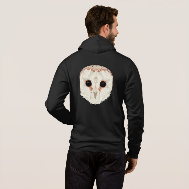 Moletom Barn Owl Unisex Zip Hoodie (Parte Traseira Completa)