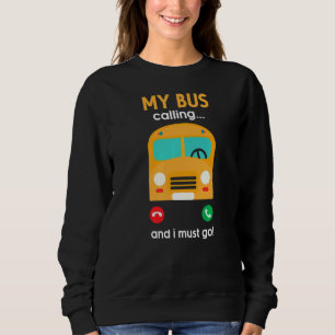 Moletom Barramento Chamando de Ônibus Escolar Transporte d