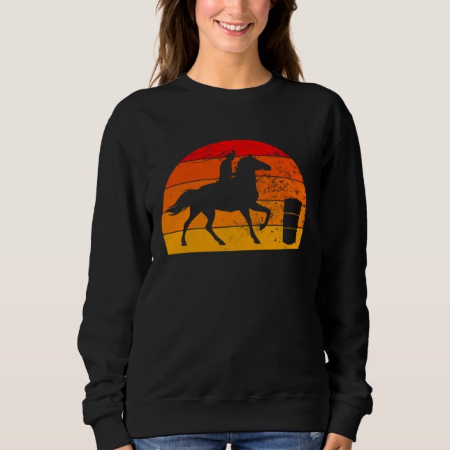 Moletom Barrel Racing Barrel Racer Horse Riding Rodeo Cowg (Frente)