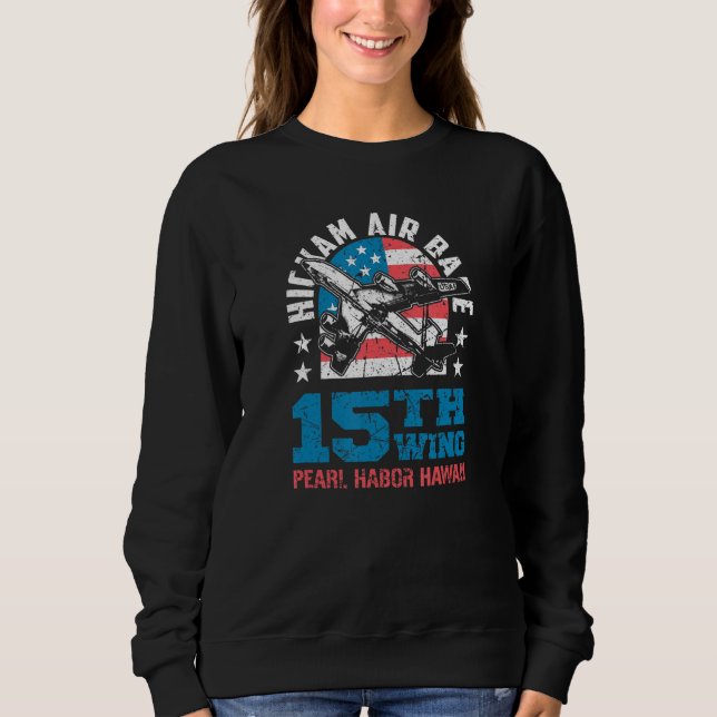 Moletom Base Aérea Hickam Pearl Harbor Havaii 15 Wing Souv (Frente)