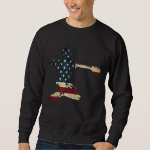 Moletom Baseball Catchers Gear USA American Flag Baseballi