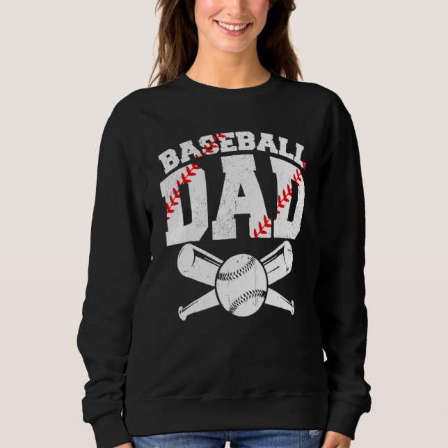Moletom Baseball Dad Daddy Papa Apparel Dad Baseball Fathe (Frente)