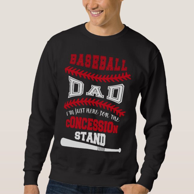 Moletom Baseball Dad   Just Here For Concession Stand (Frente)