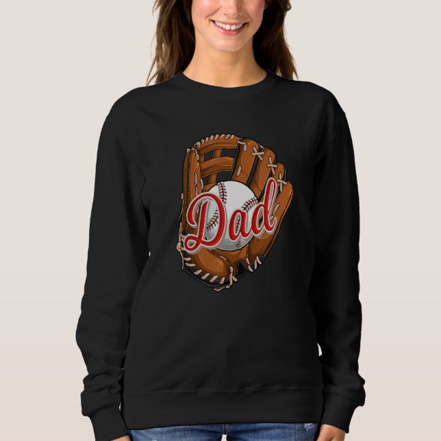 Moletom Baseball Dad  Softball Sport Player Daddy Papa (Frente)