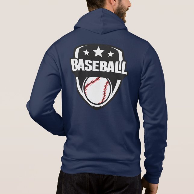Moletom Baseball de texto personalizado (Verso)