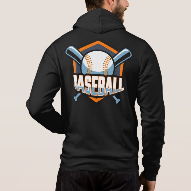 Moletom Baseball de texto personalizado (Verso)
