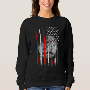 Moletom Baseball EUA Flag American Flag Vintage