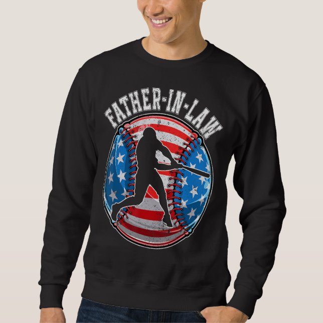 Moletom Baseball Father In Law American Flag USA  Father s (Frente)