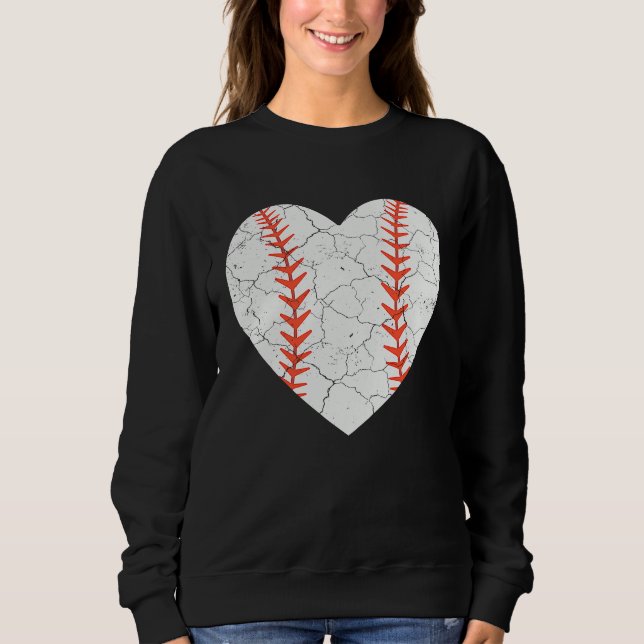 Moletom Baseball Heart Love Valentines Day Sport Player Co (Frente)