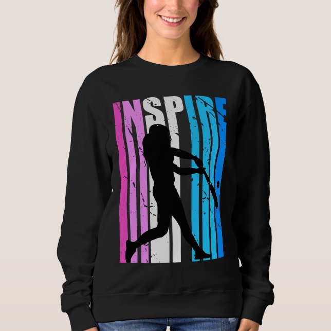Moletom Baseball Inspire Pink Blue Color Inspirational Mot (Frente)