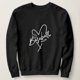 Moletom Baseball Mãe Coração Personalizado Bleão Negro