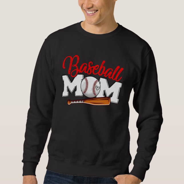 Moletom Baseball Mom Cute Sport  Mother s Day For Women (Frente)