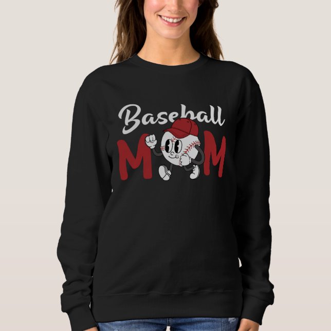 Moletom Baseball Mom Happy Mother s Day Best Mom Ever For  (Frente)