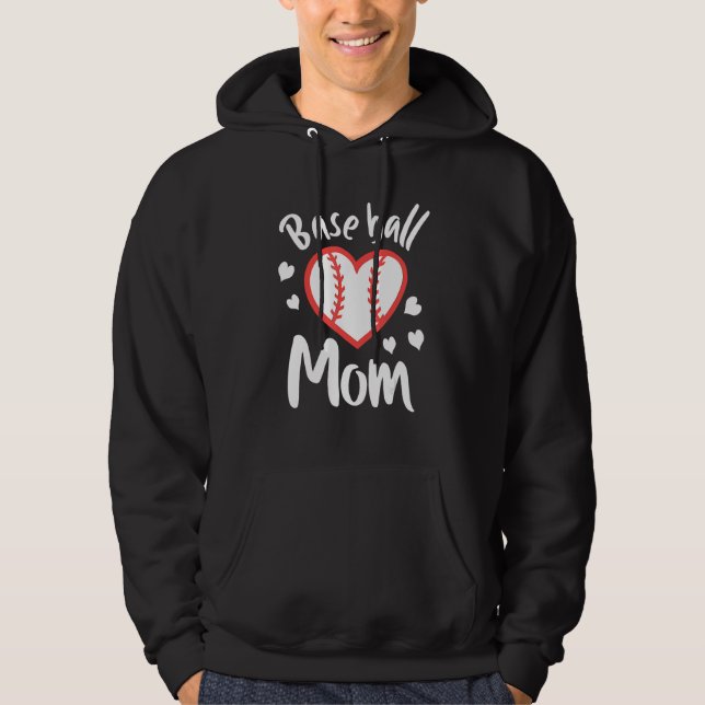 Moletom Baseball Mom Leopard Print Baseball Mama Mother s  (Frente)
