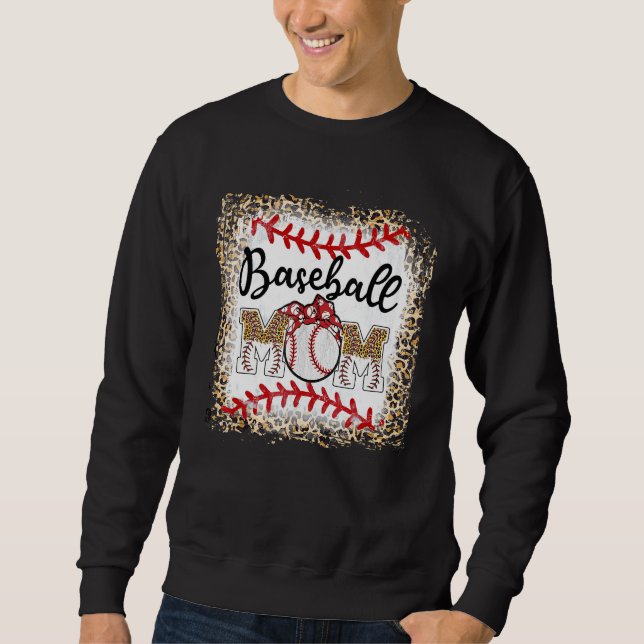 Moletom Baseball Mom Leopard  Softball Mom Mother s Day (Frente)