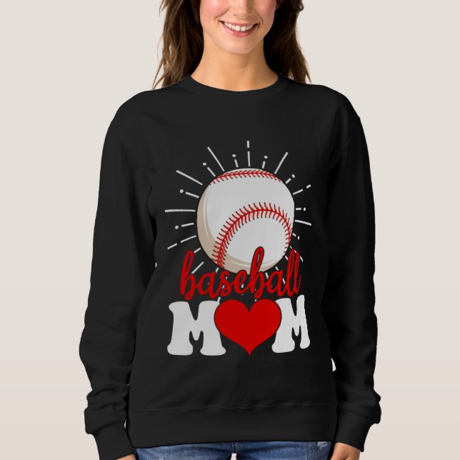 Moletom Baseball Mom Mama Mother s Day Sport (Frente)