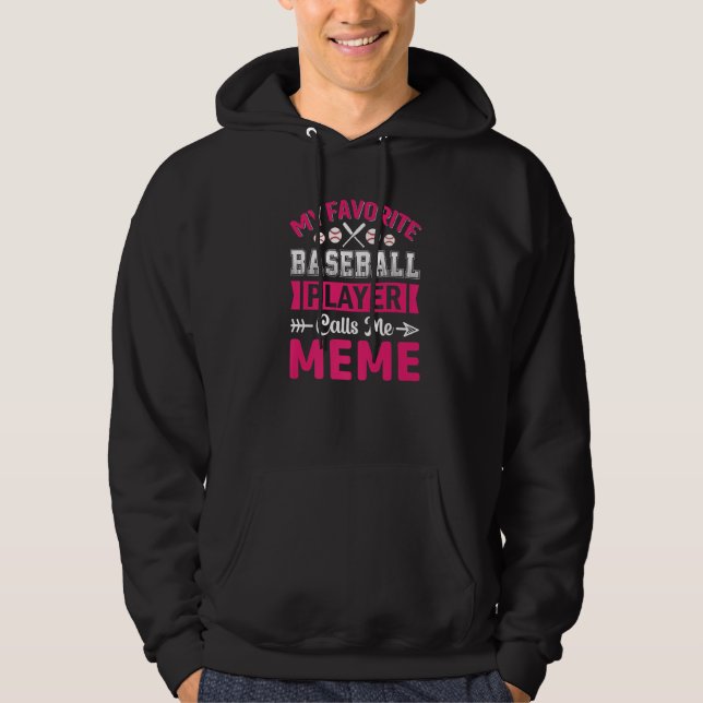 Moletom Baseball My Favorite Player Calls Me Meme (Frente)