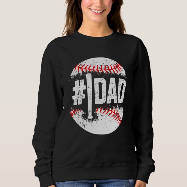 Moletom Baseball Number One Daddy Son Baseball Father's Da (Frente)