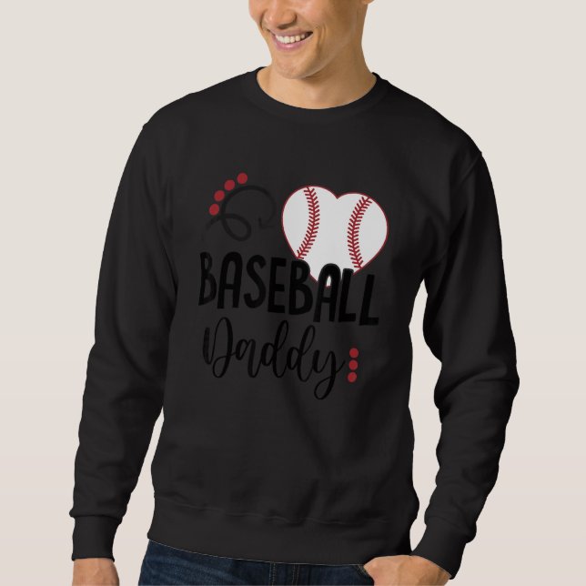 Moletom Baseball Pai Amor Coração Baseball (Frente)
