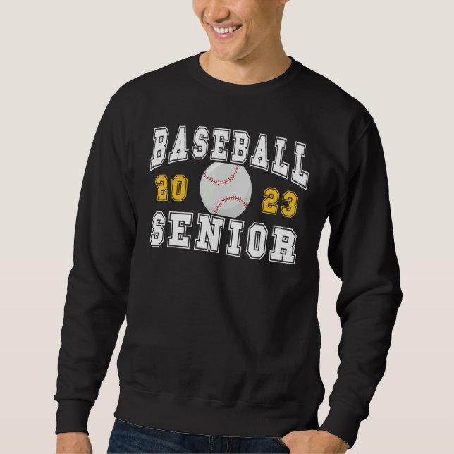 Moletom Baseball Senior Night Baseball Senior 2023 Graduat (Frente)