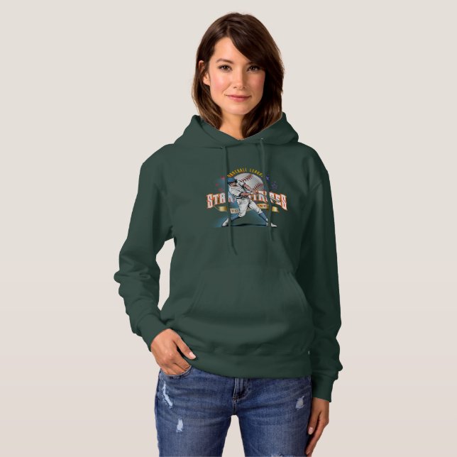Moletom Baseball Stars & Stripes (Modo escuro) | Mulheres (Frente Completa)