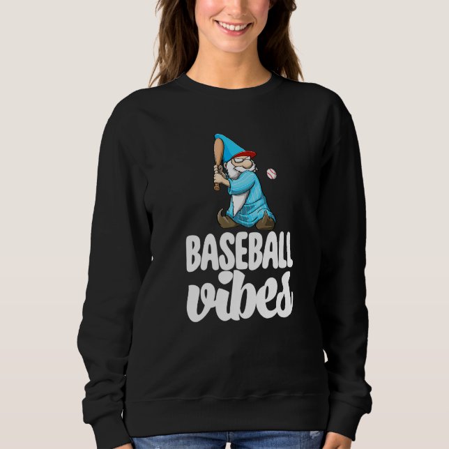 Moletom Baseball Vibes Gnome  Baseball Game Celebration Wo (Frente)