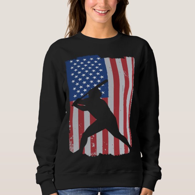 Moletom Basebol da Bandeira Americana (Frente)