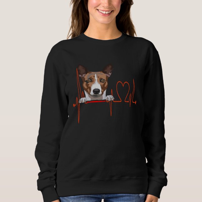 Moletom Basenji Dog Heartbeat EKG  My Dogs are My Cardio (Frente)