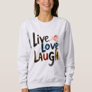 Moletom Básico Feminino Live Love Laugh