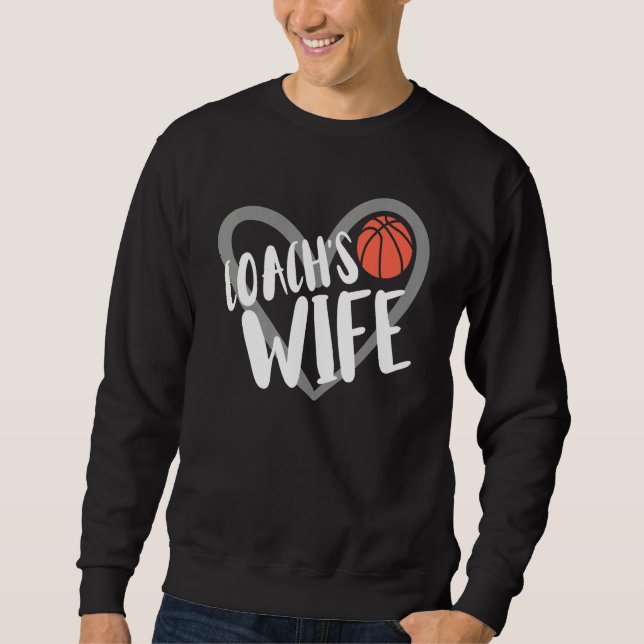 Moletom Basketball Coach's Wife Heart (Frente)