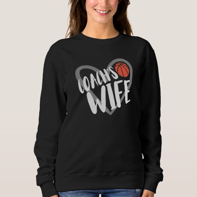 Moletom Basketball Coach's Wife Heart  (Frente)