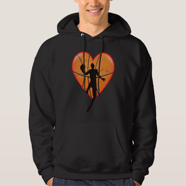 Moletom Basketball Heart Valentine's Day Tees Teen Boys Ki (Frente)