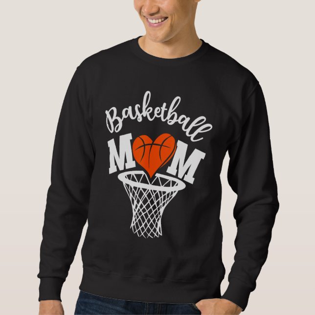 Moletom Basketball Mom Cute  Distressed Leopard Mother s D (Frente)