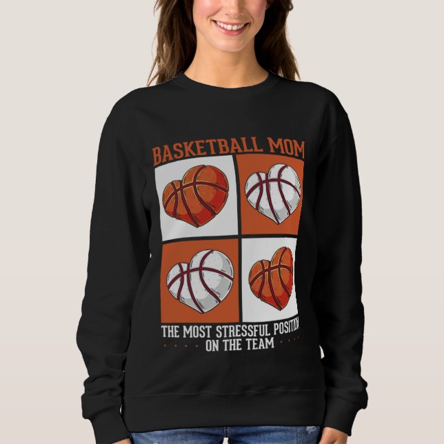 Moletom Basketball Mom Mothers Day Motherhood Best Mom Eve (Frente)