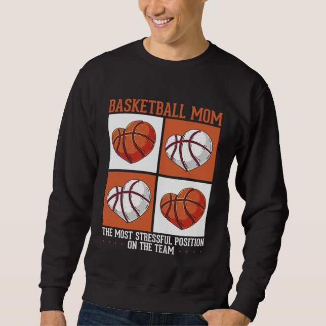 Moletom Basketball Mom Mothers Day Motherhood Best Mom Eve (Frente)