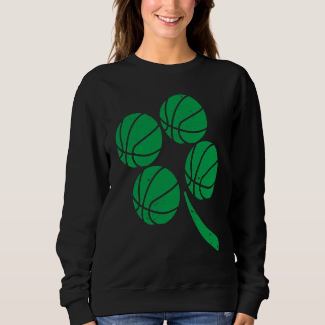Moletom Basketball Player Coach Shamrock St Patricks Day I (Frente)