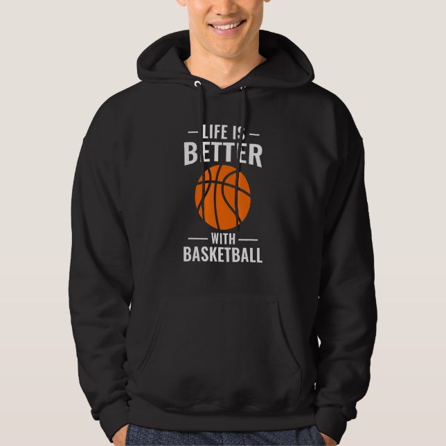 Moletom Basketballer Sports Life É Melhor Com Basketbal (Frente)