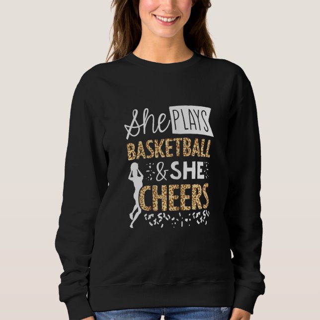 Moletom Basquete Cheer Fan Leopard Patterle Mulheres Cheer (Frente)